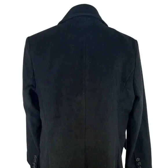 NWT@$340! LAUREN BY RALPH LAUREN! BLACK WOOL BLEND DOUBLE BREAST OVERCOAT! SZ 8 - Picture 9 of 16